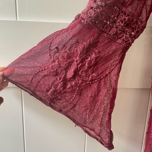 Ember burgundy duster, beach cover up, size Large, NWT. - Picture 9 of 11